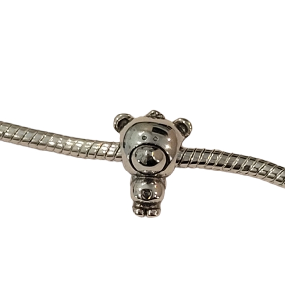 🎆Theo Bear Silver Charm, Silver 925, made for Pandora Bracelets - Picture 3 of 4